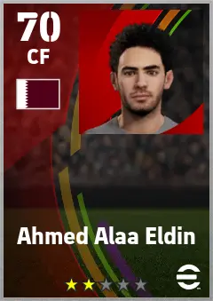 Ahmed Alaa Eldin eFootball 2026 player card — 70 OVR CF