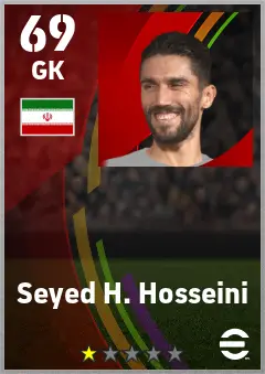 Seyed H. Hosseini eFootball 2026 player card — 69 OVR GK