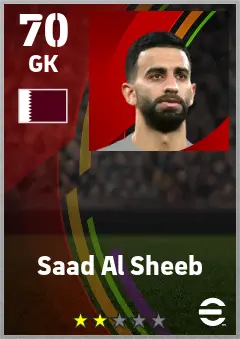 Saad Al Sheeb eFootball 2026 player card — 70 OVR GK
