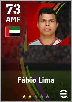 Fabio Lima eFootball 2026 player card — 73 OVR AMF