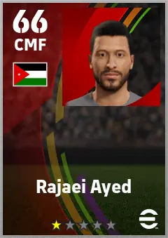 Rajaei Ayed eFootball 2026 player card — 66 OVR CMF