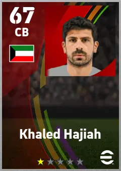 Khaled Hajiah eFootball 2026 player card — 67 OVR CB