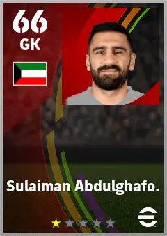 Sulaiman Abdulghafo. eFootball 2026 player card — 66 OVR GK