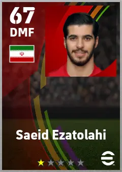 Saeid Ezatolahi eFootball 2026 player card — 67 OVR DMF