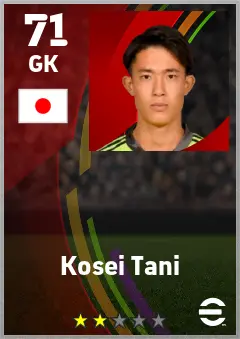 Kosei Tani eFootball 2026 player card — 71 OVR GK