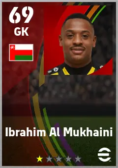 Ibrahim Al Mukhaini eFootball 2026 player card — 69 OVR GK