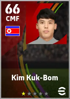Kim Kuk-Bom eFootball 2026 player card — 66 OVR CMF