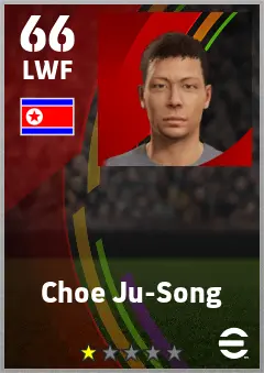 Choe Ju-Song eFootball 2026 player card — 66 OVR LWF