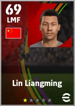 Lin Liangming eFootball 2026 player card — 69 OVR LMF
