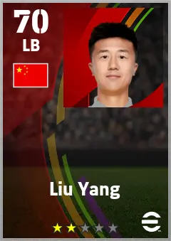 Liu Yang eFootball 2026 player card — 70 OVR LB