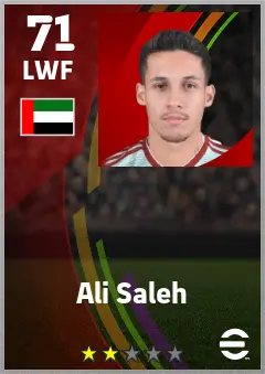 Ali Saleh eFootball 2026 player card — 71 OVR LWF