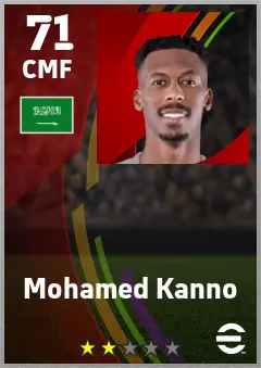 Mohamed Kanno eFootball 2026 player card — 71 OVR CMF