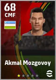 Akmal Mozgovoy eFootball 2026 player card — 68 OVR CMF