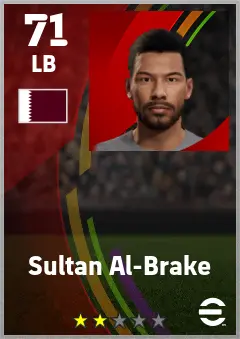 Sultan Al-Brake eFootball 2026 player card — 71 OVR LB
