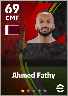 Ahmed Fathy eFootball 2026 player card — 69 OVR CMF