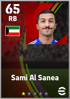 Sami Al Sanea eFootball 2026 player card — 65 OVR RB
