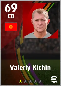 Valeriy Kichin eFootball 2026 player card — 69 OVR CB