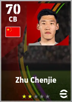 Zhu Chenjie eFootball 2026 player card — 70 OVR CB