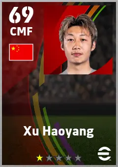 Xu Haoyang eFootball 2026 player card — 69 OVR CMF