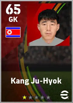 Kang Ju-Hyok eFootball 2026 player card — 65 OVR GK
