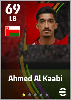 Ahmed Al Kaabi eFootball 2026 player card — 69 OVR LB