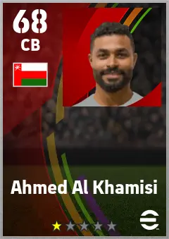 Ahmed Al Khamisi eFootball 2026 player card — 68 OVR CB