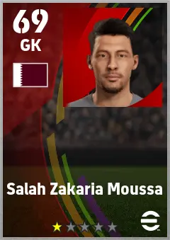 Salah Zakaria Moussa eFootball 2026 player card — 69 OVR GK
