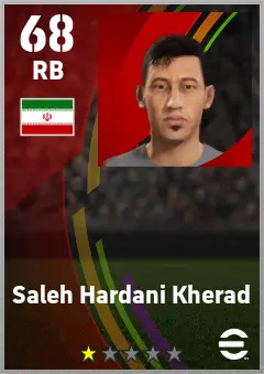 Saleh Hardani Kherad eFootball 2026 player card — 68 OVR RB