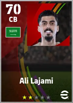 Ali Lajami eFootball 2026 player card — 70 OVR CB