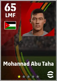 Mohannad Abu Taha eFootball 2026 player card — 65 OVR LMF