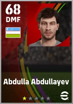 Abdulla Abdullayev eFootball 2026 player card — 68 OVR DMF