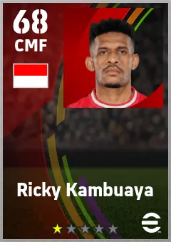 Ricky Kambuaya eFootball 2026 player card — 68 OVR CMF