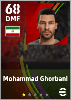 Mohammad Ghorbani eFootball 2026 player card — 68 OVR DMF
