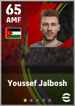 Youssef Jalbosh eFootball 2026 player card — 65 OVR AMF