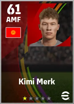 Kimi Merk eFootball 2026 player card — 61 OVR AMF