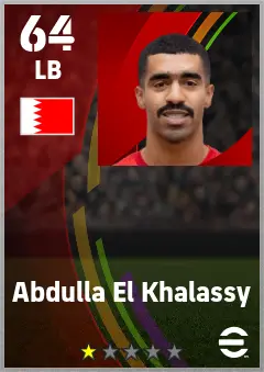 Abdulla El Khalassy eFootball 2026 player card — 64 OVR LB