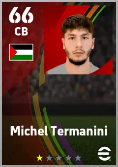Michel Termanini eFootball 2026 player card — 66 OVR CB