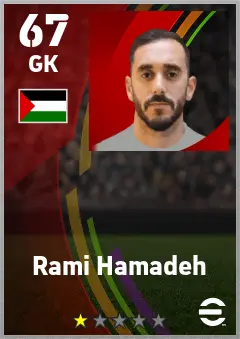 Rami Hamadeh eFootball 2026 player card — 67 OVR GK