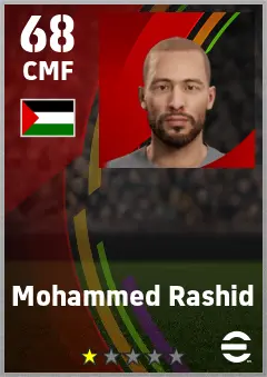 Mohammed Rashid eFootball 2026 player card — 68 OVR CMF