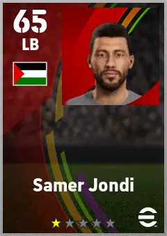 Samer Jondi eFootball 2026 player card — 65 OVR LB
