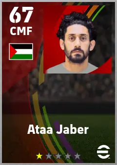 Ataa Jaber eFootball 2026 player card — 67 OVR CMF