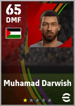 Muhamad Darwish eFootball 2026 player card — 65 OVR DMF