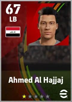 Ahmed Al Hajjaj eFootball 2026 player card — 67 OVR LB