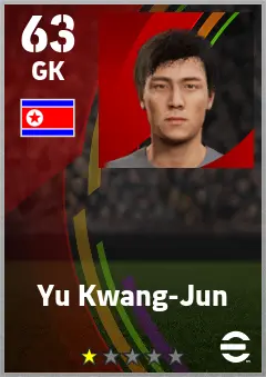 Yu Kwang-Jun eFootball 2026 player card — 63 OVR GK