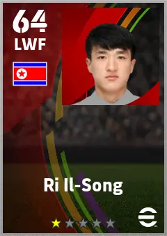 Ri Il-Song eFootball 2026 player card — 64 OVR LWF