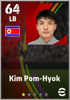 Kim Pom-Hyok eFootball 2026 player card — 64 OVR LB