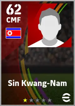 Sin Kwang-Nam eFootball 2026 player card — 62 OVR CMF