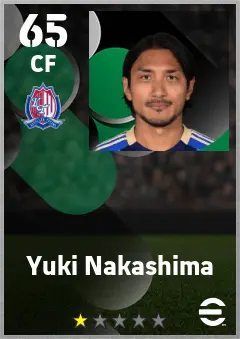 Yuki Nakashima eFootball 2026 player card — 65 OVR CF