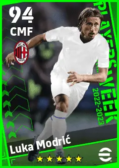 Luka Modric eFootball 2026 player card — 94 OVR CMF