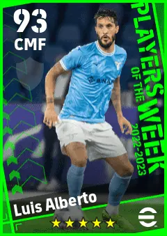 Luis Alberto eFootball 2026 player card — 93 OVR CMF